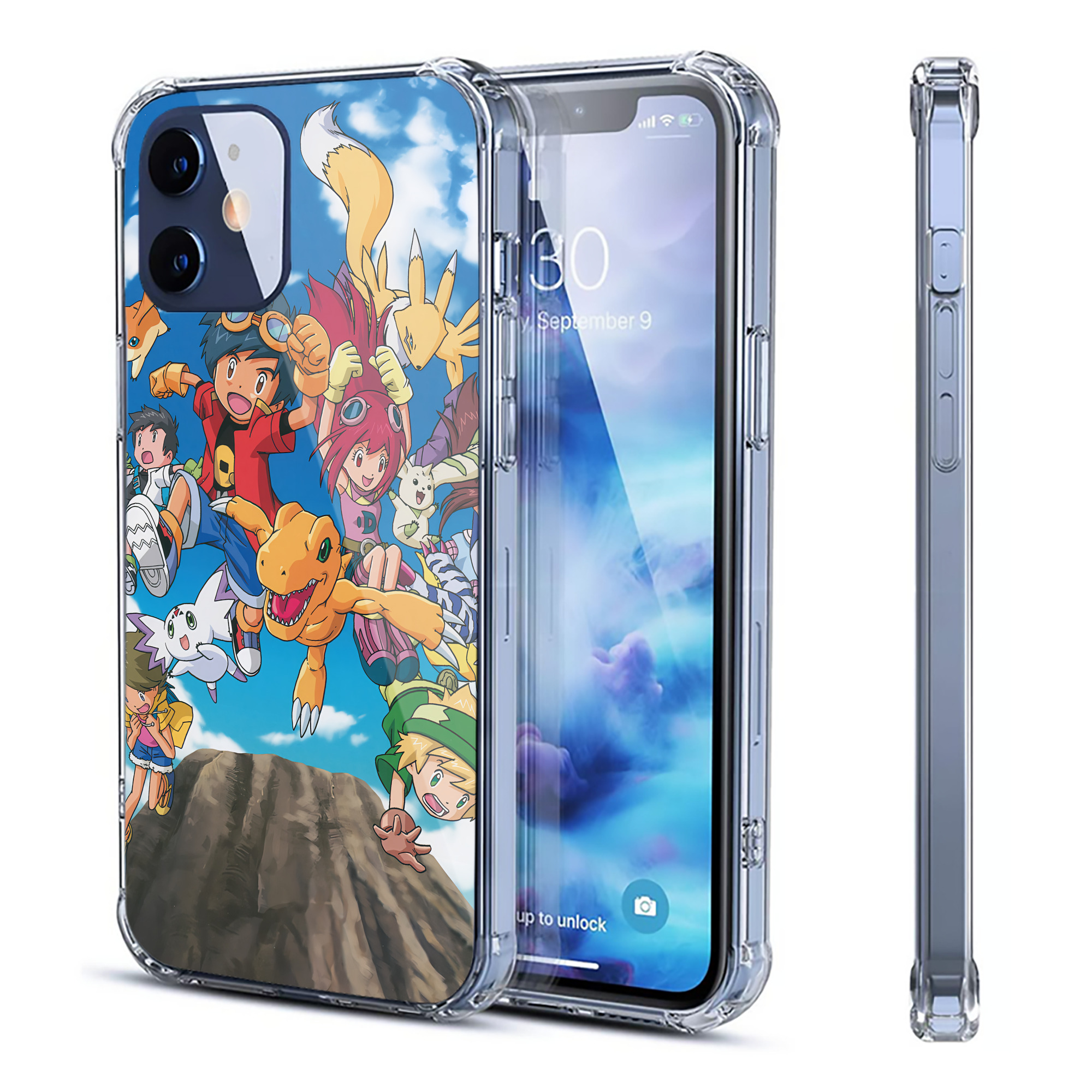 （画像用） Digimon デジタルモンスター/デジモン 【iPhone 12シリーズ対応】透明スマホケース（クリアソフトケース）